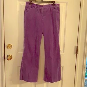 Purple velvet pants